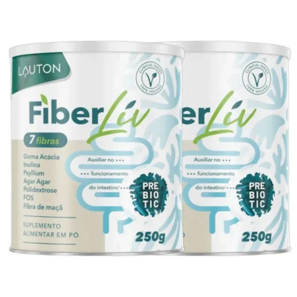 Kit 2x Fiberliv Prebiotic 7 Fibras 250g - Lauton
