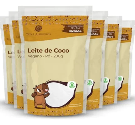 Kit 6 Leite de Coco em Po Vegano 200G - Taina Alimentos