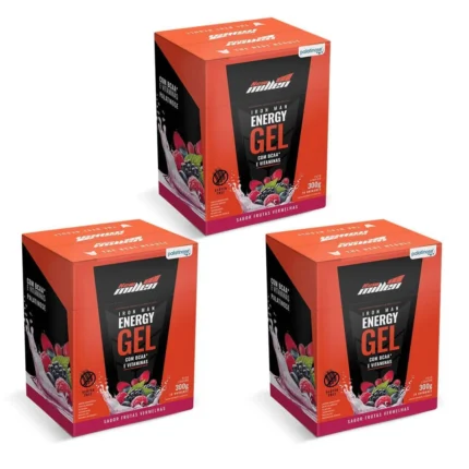 Kit 3X Iron Man Instant Energy Gel - 10 Unidades 30G Frutas Vermelhas - New Millen