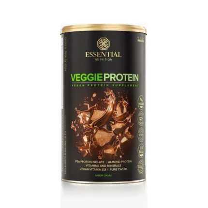 Proteína Vegetal em Pó Essential Nutrition Veggie Protein Cacau 455g